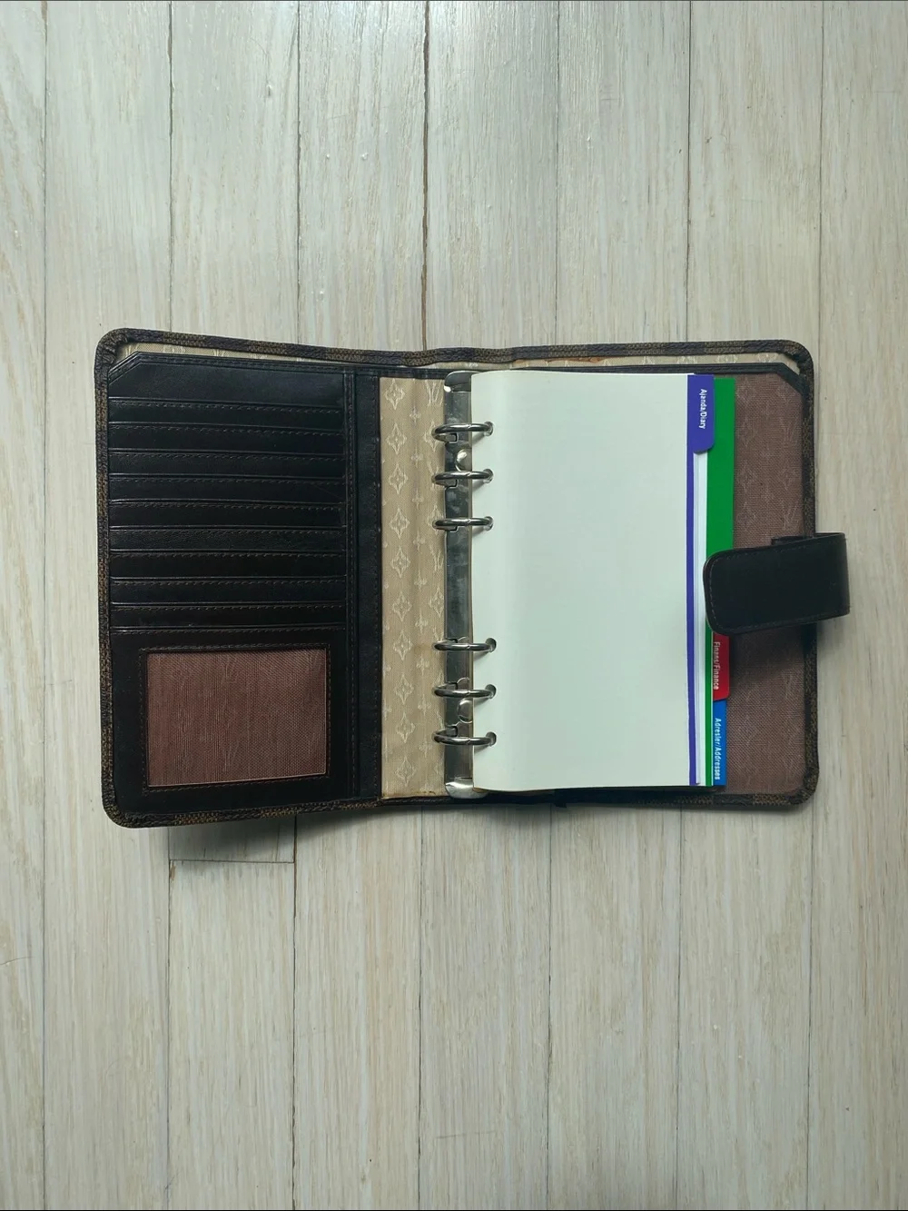 Never Used LV Brown Damier Ebene Checkered Passport/Agenda Wallet